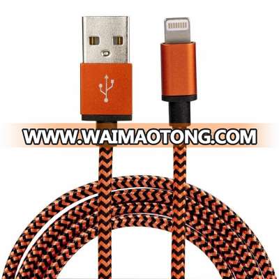 nylon braided pass 2A 1M/2M/3M data charging electric wire micro usb cable for iphone 5/6/7/8 ios 11 for Amazon standard