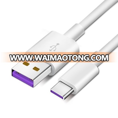 Factory Original 5A quick charge Type C USB data Cable for Huawei with white/black color