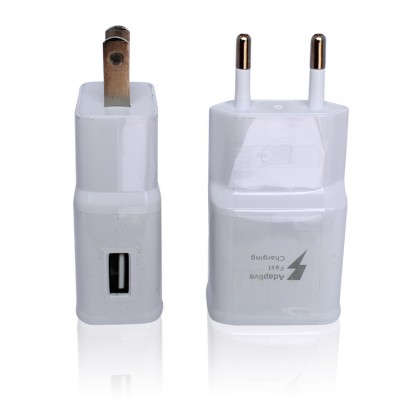 Hot Selling US EU  version USB quick charger for Samsung s8 s7 s9 s10  fast travel adapter  wall power charger