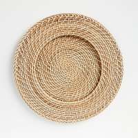 Hot New Round Woven Rattan Charger Plates Wicker Charger Plates Dishes