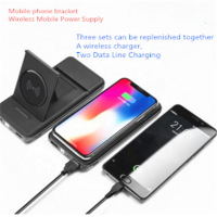 Wholesale direct selling creative custom Digital mobile phone charging folding wireless charging mobile power supply 6000mah