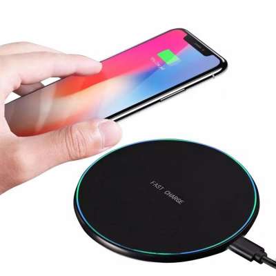 10W Wireless Charging Pad 73% Charging Efficiency Fast Qi Wireless Charger for iOS/ Android phones Charger