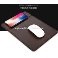 10w qi wireless charger charge leather mouse mat quick charging mouse pad